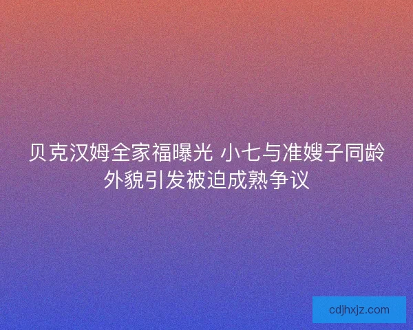贝克汉姆全家福曝光 小七与准嫂子同龄外貌引发被迫成熟争议